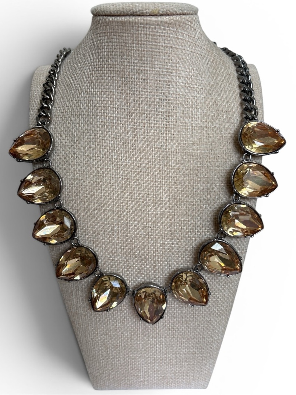 Simply Vera Vera Wang Gold Teardrop Crystal Statement Necklace